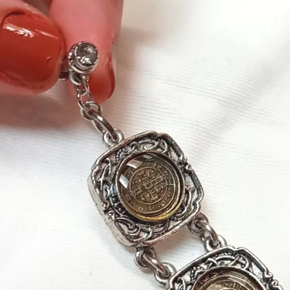 ✴ Virgins Saints & Angels Silver-tone San Benito Toggle Bracelet NEW! - Picture 16 of 16